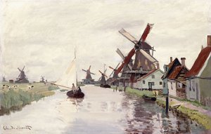 Větrný mlýn v Holandsku, 1871 od Claude Monet