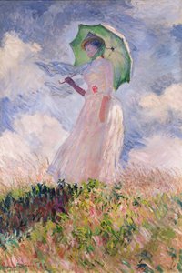 Žena se slunečníkem se obrátila doleva, 1886 od Claude Monet