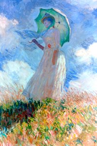 Žena s deštníkem otočená doleva, 1886 od Claude Monet