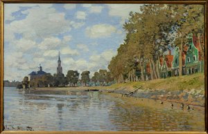 Zaandam. 1871. (0,48 x 0,73 cm) Holandská krajina. Olej na plátně Claude Monet (1840-1926). Musee d