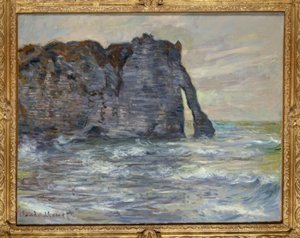 Étretat, Falaise a Porte d’Aval od Claude Monet