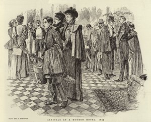 Příjezdy do moderního hotelu, 1895