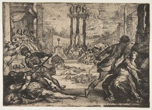 Masakr triumvirátem, ca. 1624. od Claude Vignon