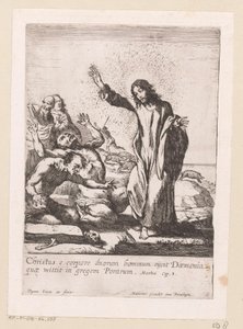 Kristus vykupuje dva posedlé od démonů Miracula Domini Nostri Jesu Christi (název série) Zázraky Krista (název série) od Claude Vignon