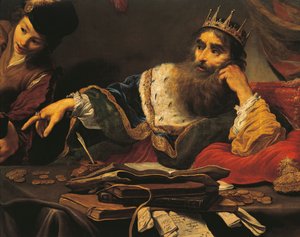 Kroisos přijímající hold z Lydian, Claude Vignon (1593-1670), olej na plátně od Claude Vignon