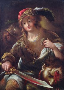 David s hlavou Goliáše, kolem roku 1640 od Claude Vignon