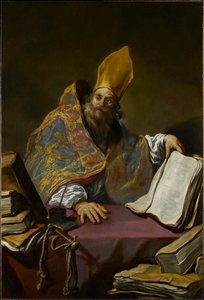 Svatý Ambrož, kolem 1623-25 (olej na plátně) od Claude Vignon