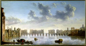 Old London Bridge (olej), kolem roku 1630