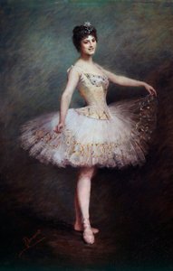 Portrét Carlotty Zambelli (1875-1968), italské tanečnice a pedagožky Malba Claudie Chamerot Viardot (19. století). 1897 Paříž, operní knihovna od Claudie Viardot