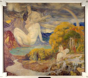 Radioaktivita, magnetismus Malba Helene Dufau (1869-1939) Paříž 20. století.