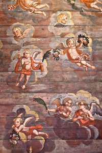 Locquirec (Finistère) / Kostel Saint-Jacques, malované klenby (foto) od Cleran