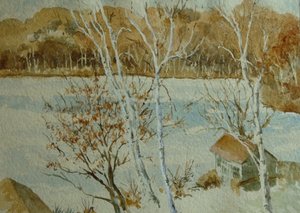 915 Silver Lake, Nový rok 2014, 2014 (akvarel) od Clive Wilson