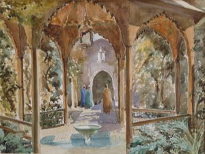 Rijád, Dar Si Said, Marrákeš, 2000 (akvarel) od Clive Wilson