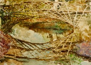 The Kingfisher Bridge, Barvy podzimu, 2021 (akvarel)