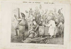Slavná malířská porota. Salon v roce 1841 od Clément Pruche