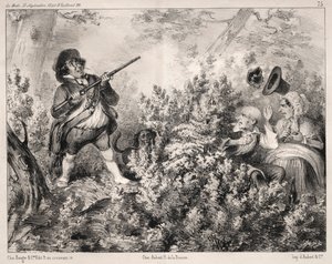 Novinky: Zahájení lovu, 1840. od Clémente Pruche