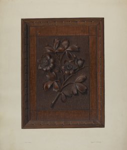 Vyřezávaný dřevěný panel