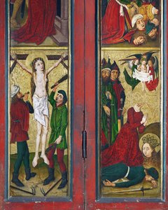 Legenda o svaté Markétě, oltář z kláštera svaté Madeleine ve Štrasburku od Coburg Master