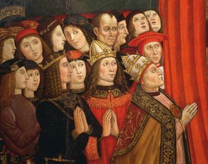 Detail Madony Doporučené (tempera na panelu) od Cola da and Roma Giovanni Anotnio da Orte