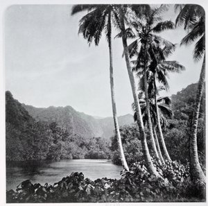 Hitiaa Lake, z ‚Tahiti‘, publikované v Londýně, 1882