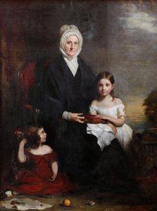 Elizabeth Cheape of Rossie a její vnučky, asi 1843 (olej na plátně) od Colvin Smith