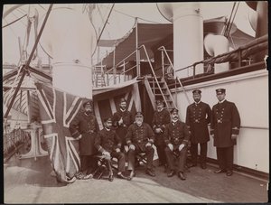 Cunard Line, S.S. "Umbria", kolem roku 1897 (černobílá fotografie)