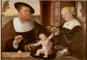 Dvojportrét Justiniána z Holzhausenu a jeho manželky Anny, rozené z Fürstenbergu od Conrad Faber von Kreuznach