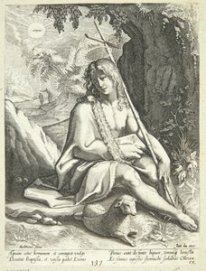 Jana Křtitele na poušti od Conrad Goltzius