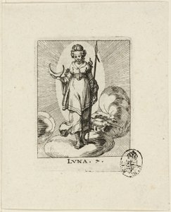 Luna, deska sedm z knihy Der VII Planeten od Conrad Meyer