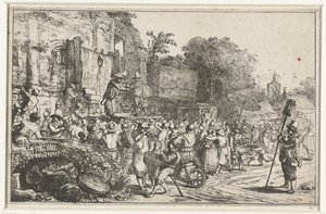 Dorpskermis met twee kwakzalvers   1360697   cs       czech Successfully Translated  Original: Dans un parc. Peinture de Hubert Robert (1733-1808), huile sur toile, vers 1770-1780, art francais. State Museum Arkhangelskoye Estate, Moscou. Translat: Dans un