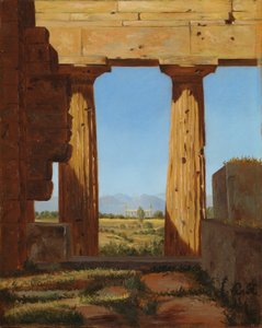 Sloupce Neptunova chrámu v Paestum, 1838. od Constantin Hansen