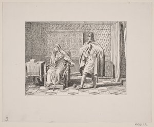 Ilustrace pro Svend Grundtvig, "Marsk Stig: Dánská lidová píseň ze 13. století", 1861 od Constantin Hansen