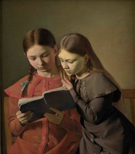 Signe a Henriette Hansen, sestry umělce, 1826.