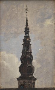 Velká věž hradu Kronborg. Studie od Constantin Hansen