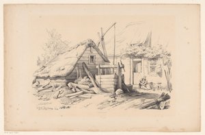 Farma se studnou Krajina (název série) od Constantinus Cornelis Huysmans