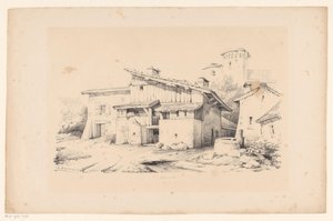Domy a věž Krajina (název série) od Constantinus Cornelis Huysmans