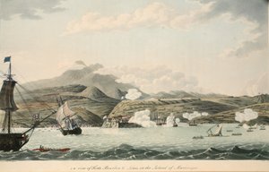 S.W. pohled na Forts Bourbon a Louis na ostrově Martinik, ilustrace z 