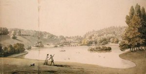 Stourhead, cca 1780 (akvarel a tužka na papíře)