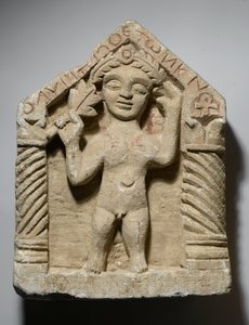 Pohřební stéla s mužskou postavou, z Egypta, cca 500-600 (vápenec)