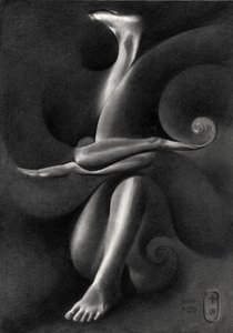Elegantní surrealistická postava od Corné Akkers