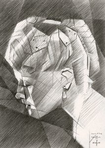 Geometrický profilový portrét od Corné Akkers