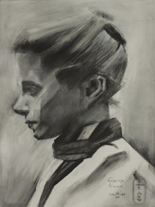 Profil introspektivního mladého člověka od Corné Akkers