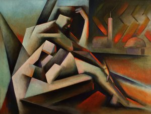 Zamyšlená geometrická postava od Corné Akkers