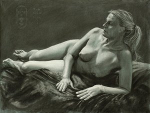 Zamyslena nahá postava od Corné Akkers