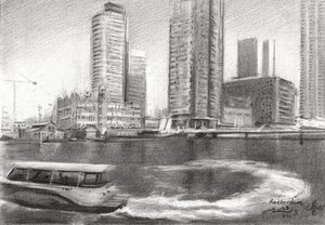Náčrt města Rotterdamu