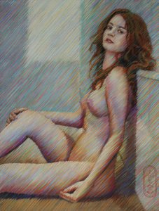 Klidná nahá žena od Corné Akkers