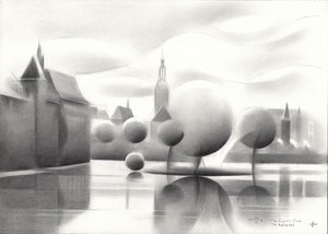 Surrealistické odrazy městské krajiny od Corné Akkers
