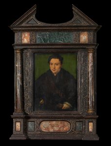 Portrét muže (olej na panelu) od Corneille de la Haye (1500 75)