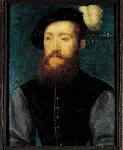 Portrét Charlese de Cosse, hraběte z Brissacu (Cosse-Brissac) Dřevomalba od Corneille De Lyon (Corneille de La Haye) (1500/1510-1574)