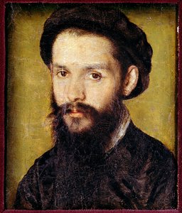 Portrét Clementa des Marets dit Marot (1496-1544) francouzský básník. Obraz Corneille De Lyon (Corneille de The Hague) (1500/1510-1574) Ne. 0,12 x 0,10 m. 16. století. Paříž, muzeum Louvre
